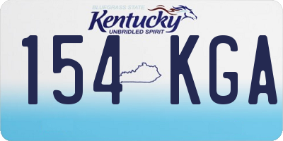 KY license plate 154KGA