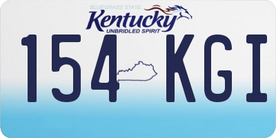 KY license plate 154KGI