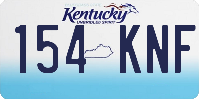 KY license plate 154KNF