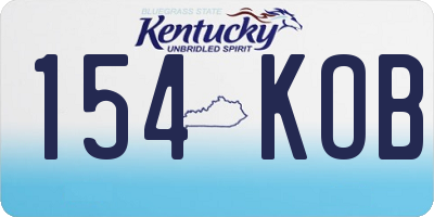 KY license plate 154KOB