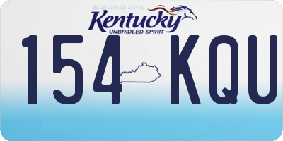 KY license plate 154KQU