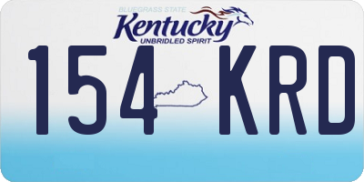 KY license plate 154KRD