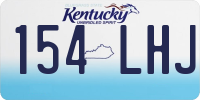 KY license plate 154LHJ