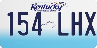 KY license plate 154LHX