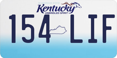 KY license plate 154LIF