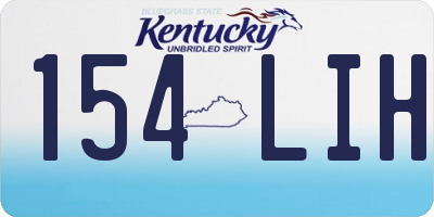KY license plate 154LIH