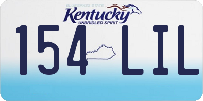 KY license plate 154LIL