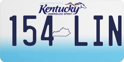 KY license plate 154LIN
