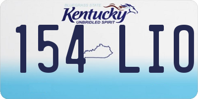 KY license plate 154LIO