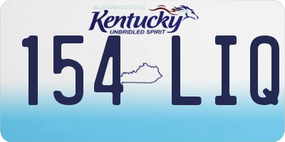 KY license plate 154LIQ
