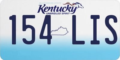 KY license plate 154LIS