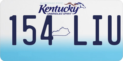 KY license plate 154LIU
