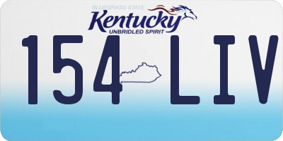 KY license plate 154LIV