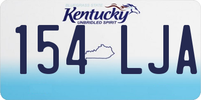 KY license plate 154LJA