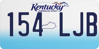 KY license plate 154LJB