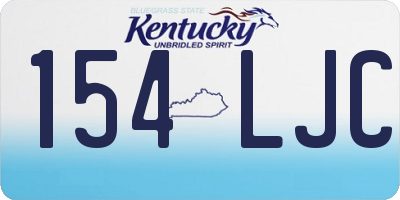 KY license plate 154LJC