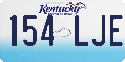 KY license plate 154LJE