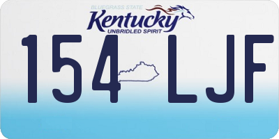 KY license plate 154LJF