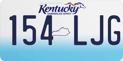 KY license plate 154LJG