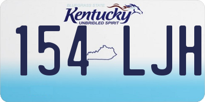 KY license plate 154LJH