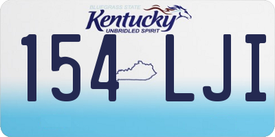 KY license plate 154LJI