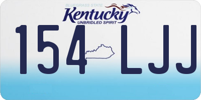 KY license plate 154LJJ