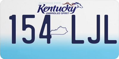 KY license plate 154LJL
