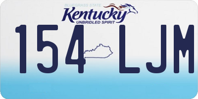 KY license plate 154LJM