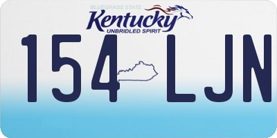 KY license plate 154LJN