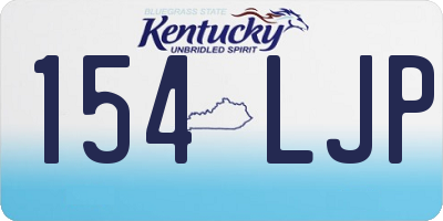 KY license plate 154LJP