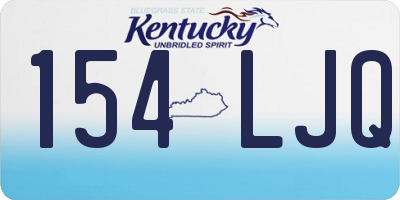 KY license plate 154LJQ