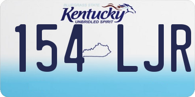 KY license plate 154LJR