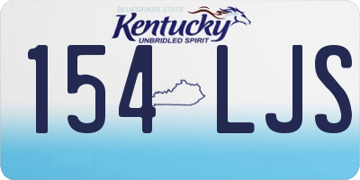 KY license plate 154LJS
