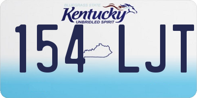 KY license plate 154LJT