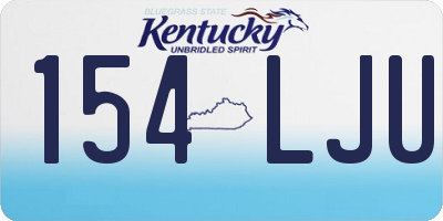 KY license plate 154LJU