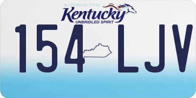 KY license plate 154LJV