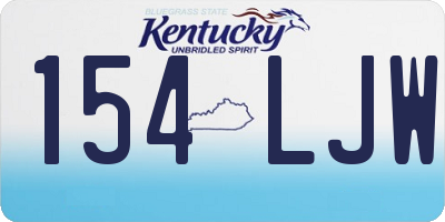 KY license plate 154LJW