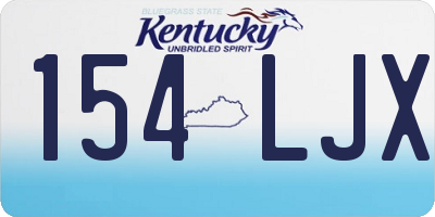 KY license plate 154LJX