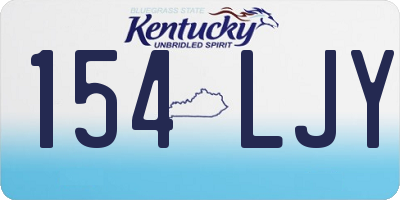 KY license plate 154LJY