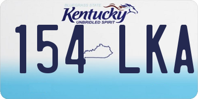 KY license plate 154LKA