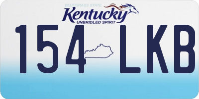 KY license plate 154LKB