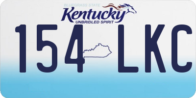 KY license plate 154LKC
