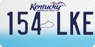 KY license plate 154LKE