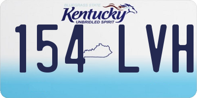 KY license plate 154LVH