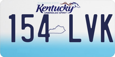 KY license plate 154LVK