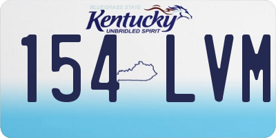 KY license plate 154LVM