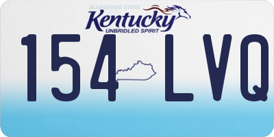 KY license plate 154LVQ