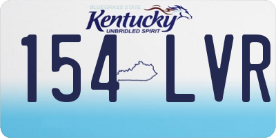KY license plate 154LVR