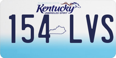 KY license plate 154LVS
