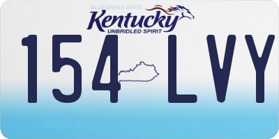KY license plate 154LVY